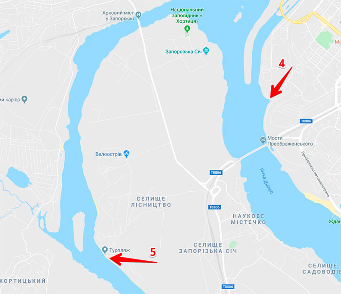 Розташування кемпінгів
